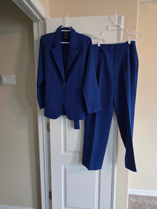 Soho Pants - Soho Royal Blue Women's Blazer & Pants Set